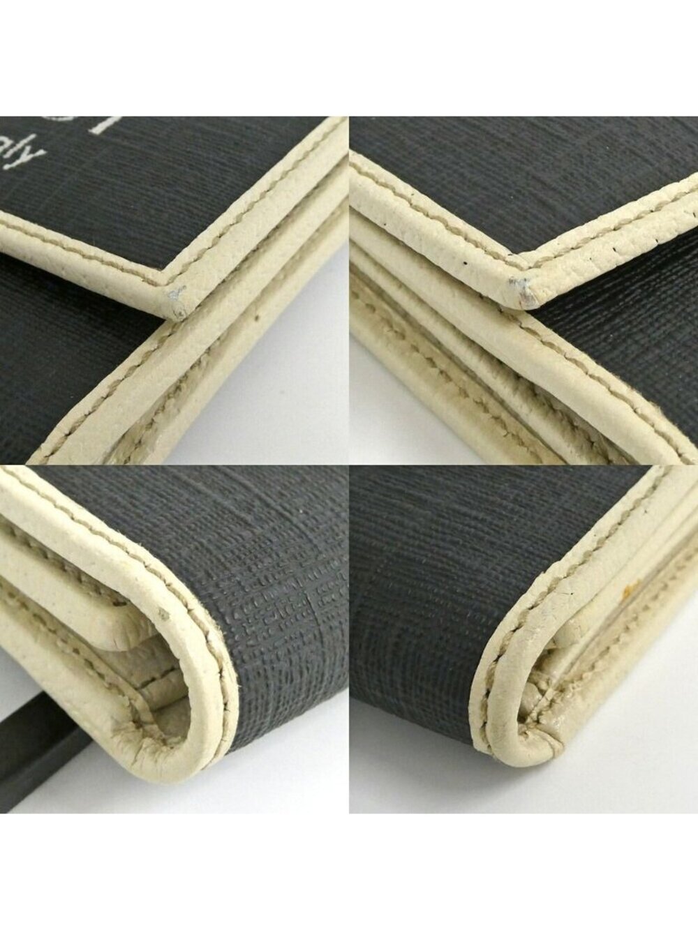 Gucci Trifold Wallet Black White Compact Logo - Picture 8 of 10